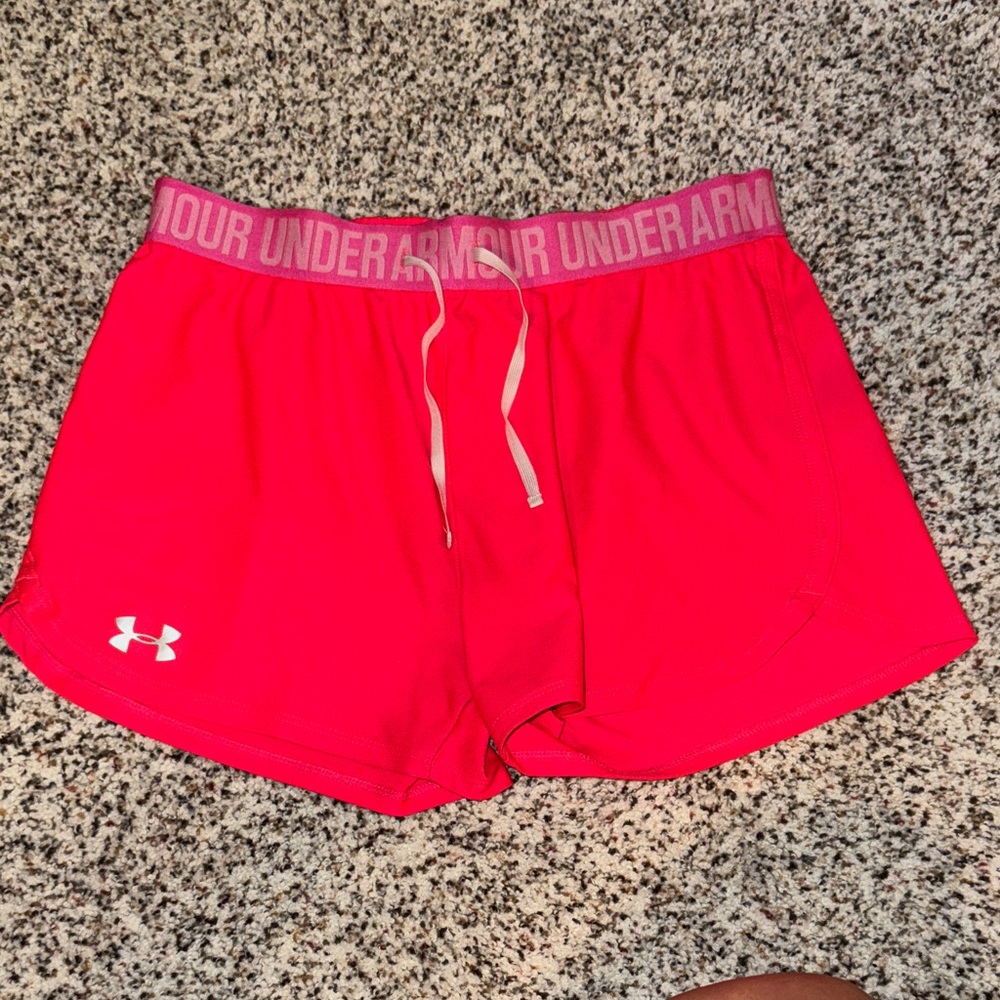 Under Armour Women's Bright Pink Athletic Shorts